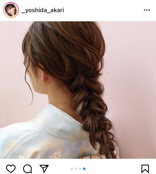 吉田朱里の和装ポートレートに反響ぞくぞく！「可愛すぎて天使」