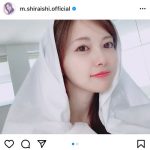 白石麻衣、頭からシーツを被った純白オフショットが可愛すぎる！