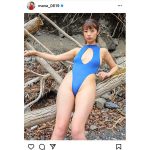 古川真奈美のキワドいハイレグ水着姿に悩殺！