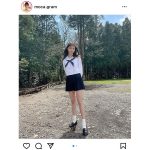 橋本萌花、美脚すぎるセーラー服ショットに反響ぞくぞく！