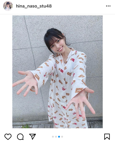 STU48 岩田陽菜、パジャマ姿で誘う笑顔があざと可愛い！