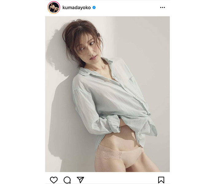 熊田曜子、美麗なくびれボディに魅了されるポートレート公開！