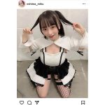 大嶋みく、白黒の網タイツ衣装に歓喜の声ぞくぞく