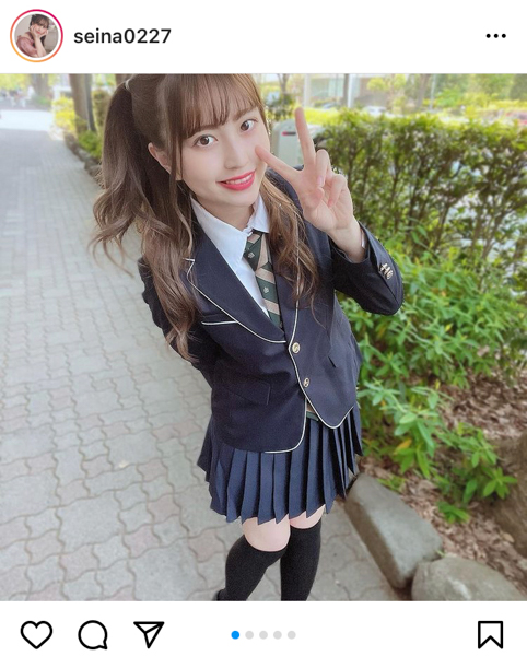 竹内星菜、ハーフツインの最強制服コーデに反響ぞくぞく！「世界一制服が似合う」