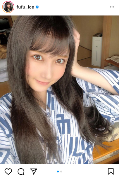 矢倉楓子、彼女感あふれる浴衣姿で旅館を満喫