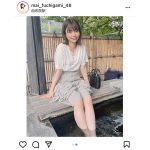 HKT48 渕上舞、由布院駅の足湯を堪能！「ゆっくり温泉にも入りたいな〜」