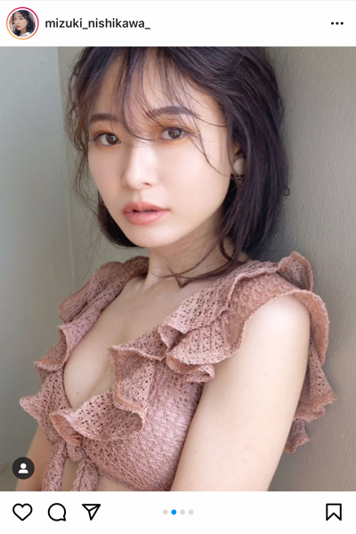 西川瑞希、フリルが可愛いCherie Monaの水着姿を披露！「可愛い水着」「毎年かわいい」