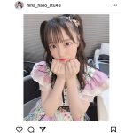 STU48 岩田陽菜、ハーフツインの髪型で抜群のアイドルショットにドキドキ
