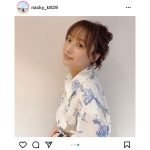 SKE48 鎌田菜月、お団子ヘアで魅せる夏コーデに反響「涼しげで良い感じ」