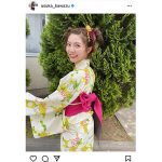 川津明日香、浴衣姿で弾ける笑顔ショット