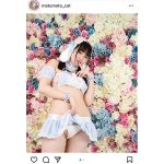 松本ひかる、メイド衣装で水着チラリ「破壊力がやばい」