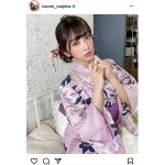 真島なおみ、凜とした浴衣姿にデート希望者続出