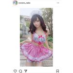 猫乃ここ、メイド衣装から透けた水着がセクシーすぎる！