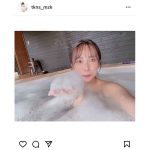 高梨瑞樹、グラビア撮影中の泡風呂から自撮り動画お届け！