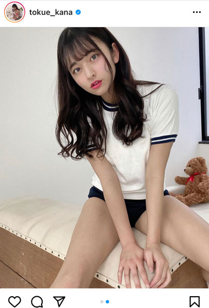 徳江かな、ブルマ姿の体操着コスプレ公開「こういうの好き」