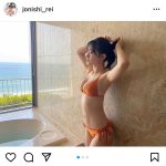 NMB48 上西怜、オレンジビキニで魅せたメリハリ美ボディに釘付け！