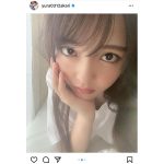 由良朱合、至近距離のどアップ写真に「完全にガチ恋しちゃう」と歓喜の声
