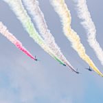 ブルーインパルス、開会式目前に東京上空で五輪描く