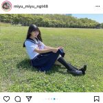 NGT48 藤崎未夢、セーラー服で見つめる青春ポートレート！