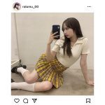 藤川らるむ、制服風コーデで圧倒的プロポーションを披露！