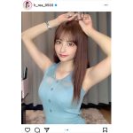 花咲れあ、ノースリーブの脇見せショットにドキドキ