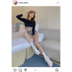 橋本萌花、美脚伸ばしの抜群プロポーションを披露