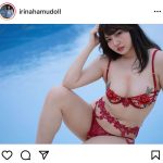 橋村依里南、バラ柄のセクシービキニで釘付け