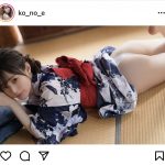 近衛りこ、浴衣めくって桃尻チラリ「艶やか」