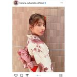 TEAM SHACHI 坂本遥奈、浴衣姿の振り向き美人ショットを披露「浴衣ハルちゃんが夏を連れてきた～」