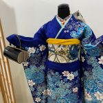 『#振袖gram』が人気の最新青色振袖