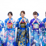 『#振袖gram』が人気の最新青色振袖