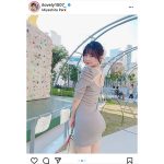 池尻愛梨、タイトワンピで魅せる絶対領域に釘付け