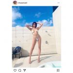 緒方咲、面積で見たら「ほぼ裸」の限界水着ショットを披露！「エチすぎ」