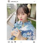 #ババババンビ 近藤沙瑛子、ラムネ瓶を持った爽やか浴衣姿を披露