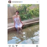 森咲智美、露天風呂で艶やかな美背中披露!