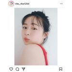 莉子、透明感がスゴい赤いワンピースのポートレート披露