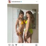 サイバージャパンダンサーズ・渡辺加苗、姉妹写真集からセクシービキニのオフショット公開