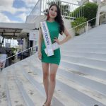 【写真特集 】ミスユニバーシティ2021沖縄代表・蒲山花礼さんが美脚際立つワンピース姿で瀬長島に登場!