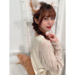 ラストアイドル 阿部菜々実、中秋の名月に狐に変身「かわいすぎる」「お寿司無限にお供えしたい」