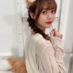 ラストアイドル 阿部菜々実、中秋の名月に狐に変身「かわいすぎる」「お寿司無限にお供えしたい」