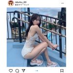 藤川らるむ、水着で見せる圧倒的美脚ショットで暑さを吹き飛ばす