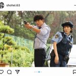 三浦翔平、ハコヅメ撮影ショットで永野芽郁の頭をポンポン？「かっこいーい」「顔面良すぎ」