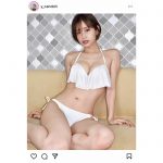 東口優希、くびれが美しい白ビキニのグラビアを披露！ファン歓喜。