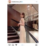 森保まどかの美麗なニットワンピースコーデに「本当に綺麗」