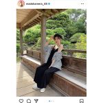 森保まどか、肩出しワンピースの私服コーデを紹介