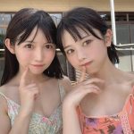 ナナランド 峰島こまき、雪村花鈴と夢のコラボ水着オフショットに歓喜の声