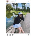 永尾まりや、色白美脚に釘付けのゴルフウェア姿披露!!