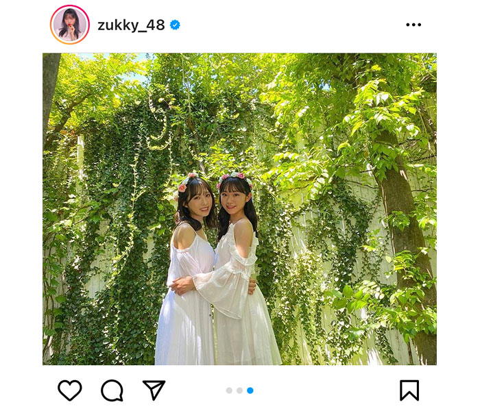 AKB48 山内瑞葵、まるで天使な小栗有以との2ショットに歓喜の声!