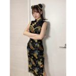 新谷姫加、『お強い』黒チャイナ服で美麗スタイル披露