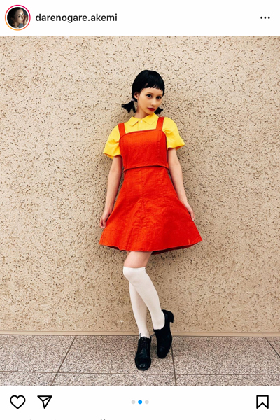 ダレノガレ明美、こだわりのイカゲームコスプレに反響！ワンピースは手作り。
